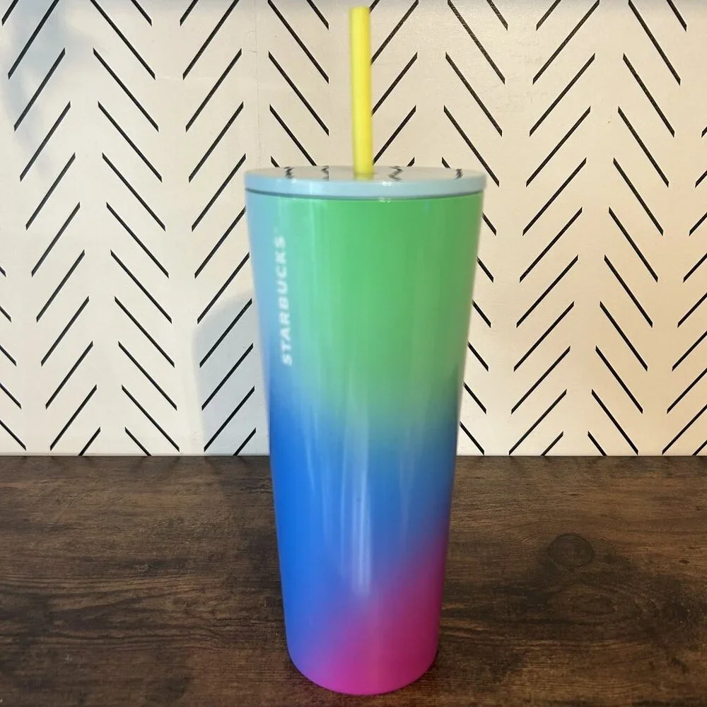 Starbucks 2023 Summer Ombre Prism Gradient Stainless Steel Hot Cold Tumbler 24oz